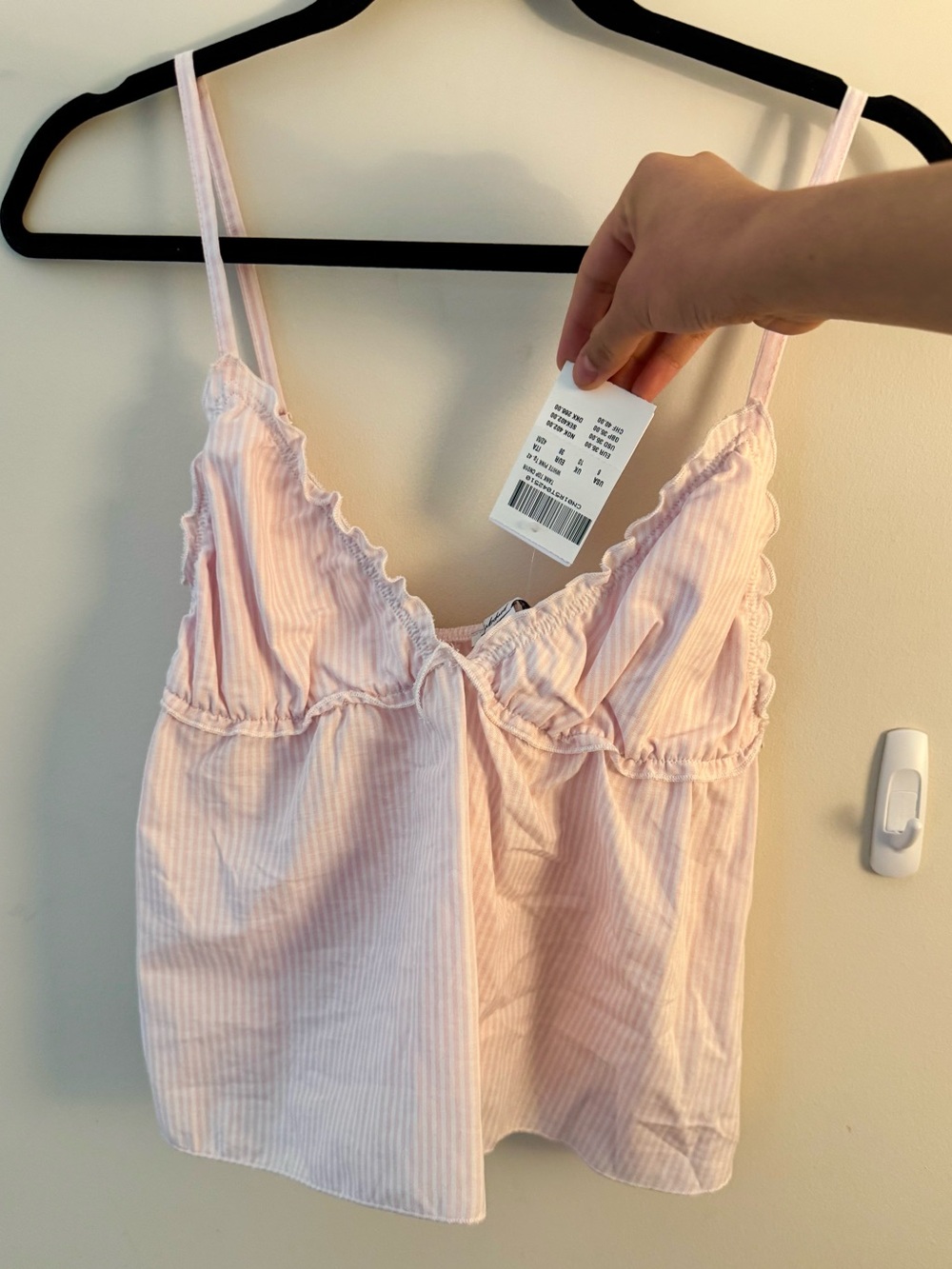 NWT Subdued Light Pink Stripe Cami
